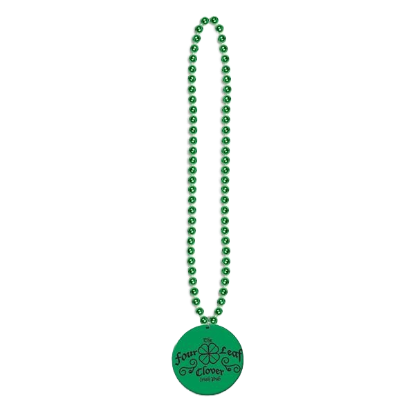 Mardi Gras Beads with Imprinted Medallions