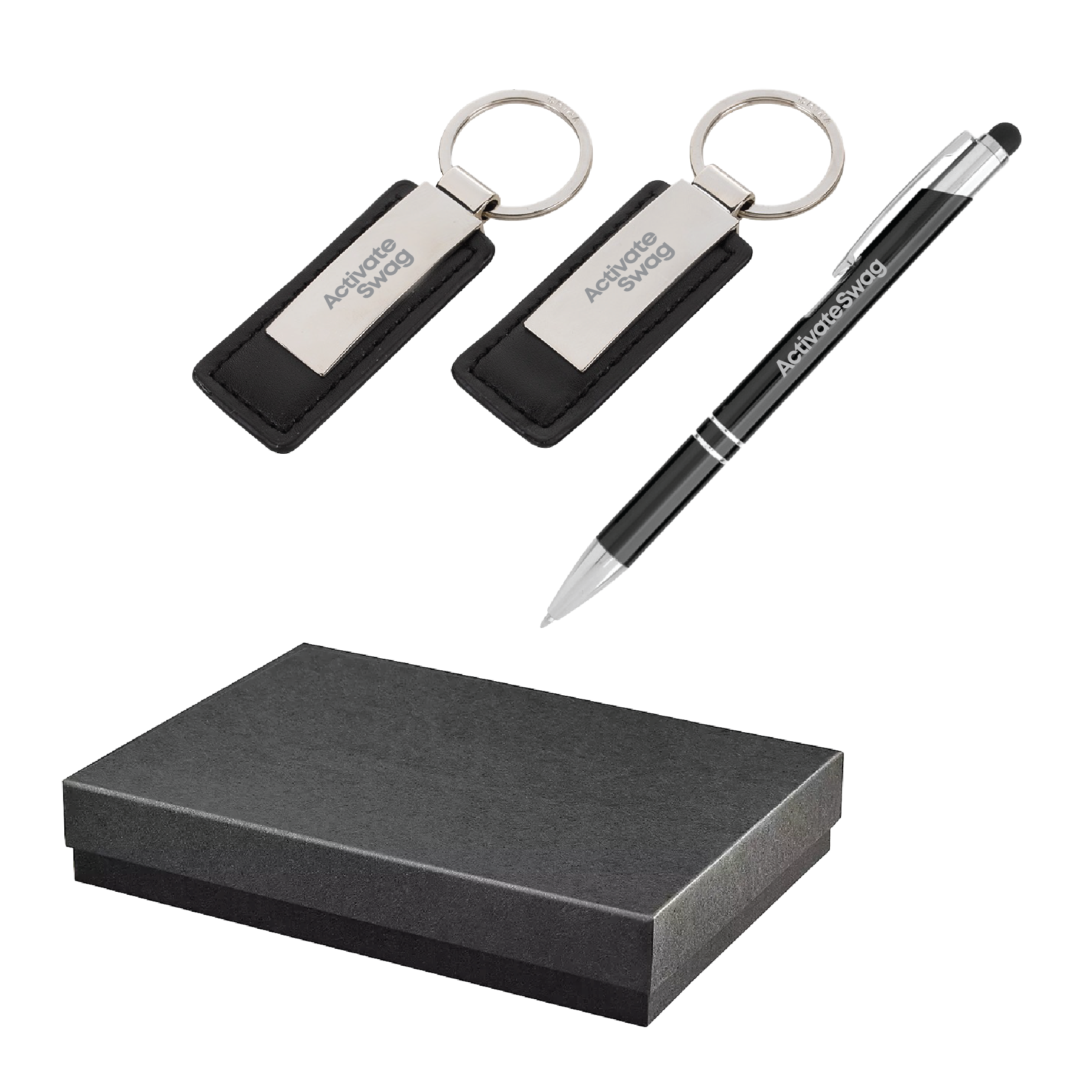 Baldwin Stylus Pen And Leatherette Key Tag Box Set