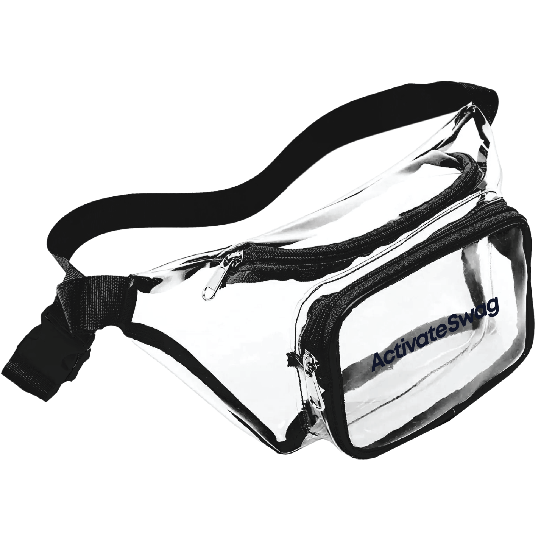 Waterproof Clear PVC Zipper Fanny Pack