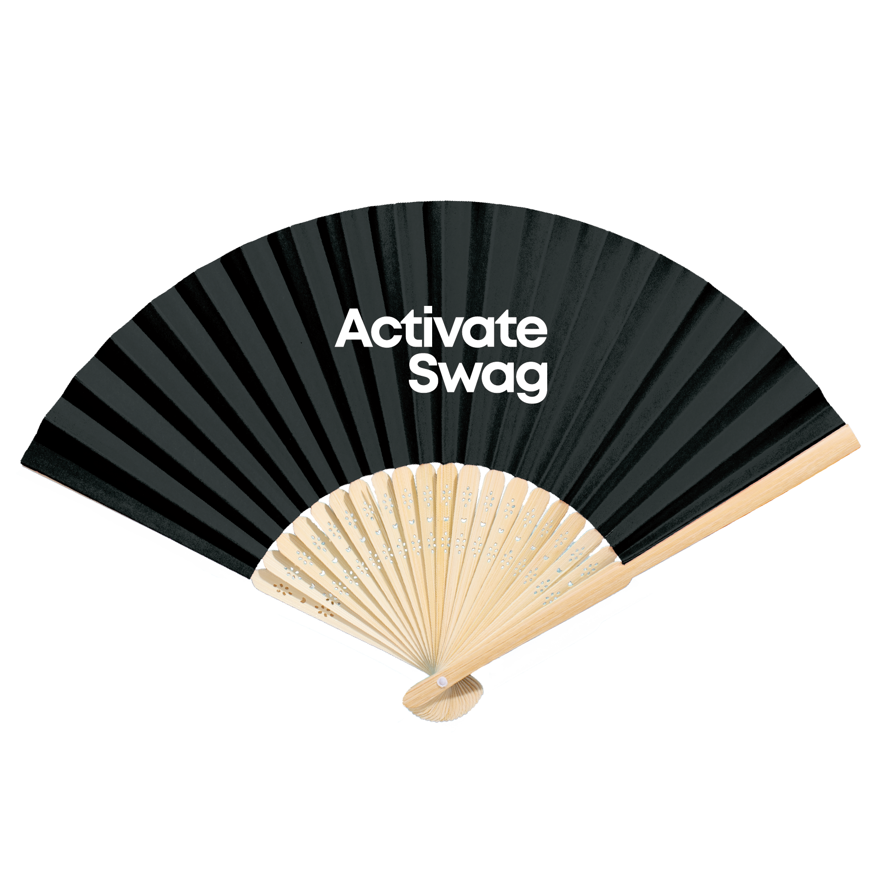 Customized Hand Held Bamboo Paper Folding Fan