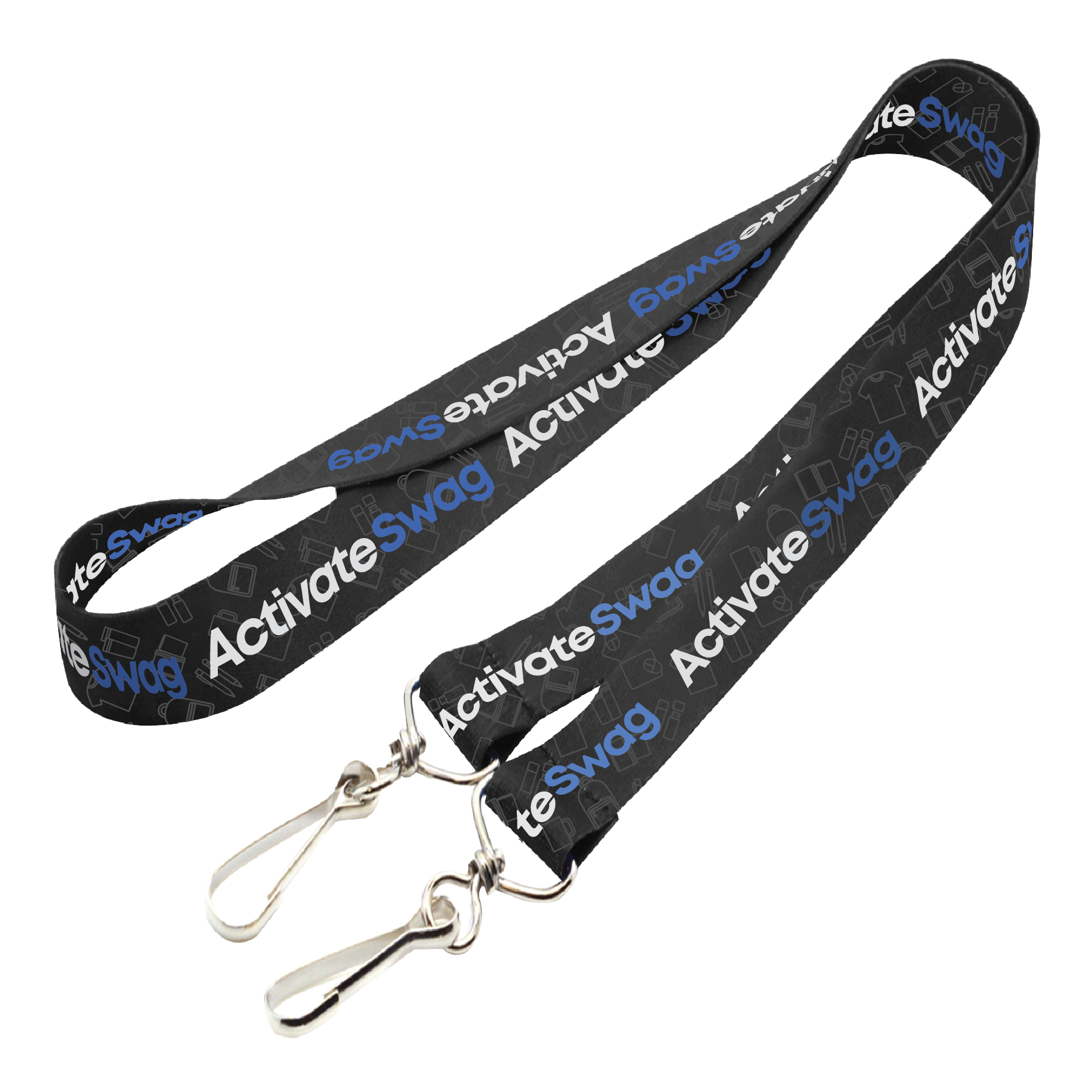 Double Open-Ended Lanyard with Full Color Sublimation