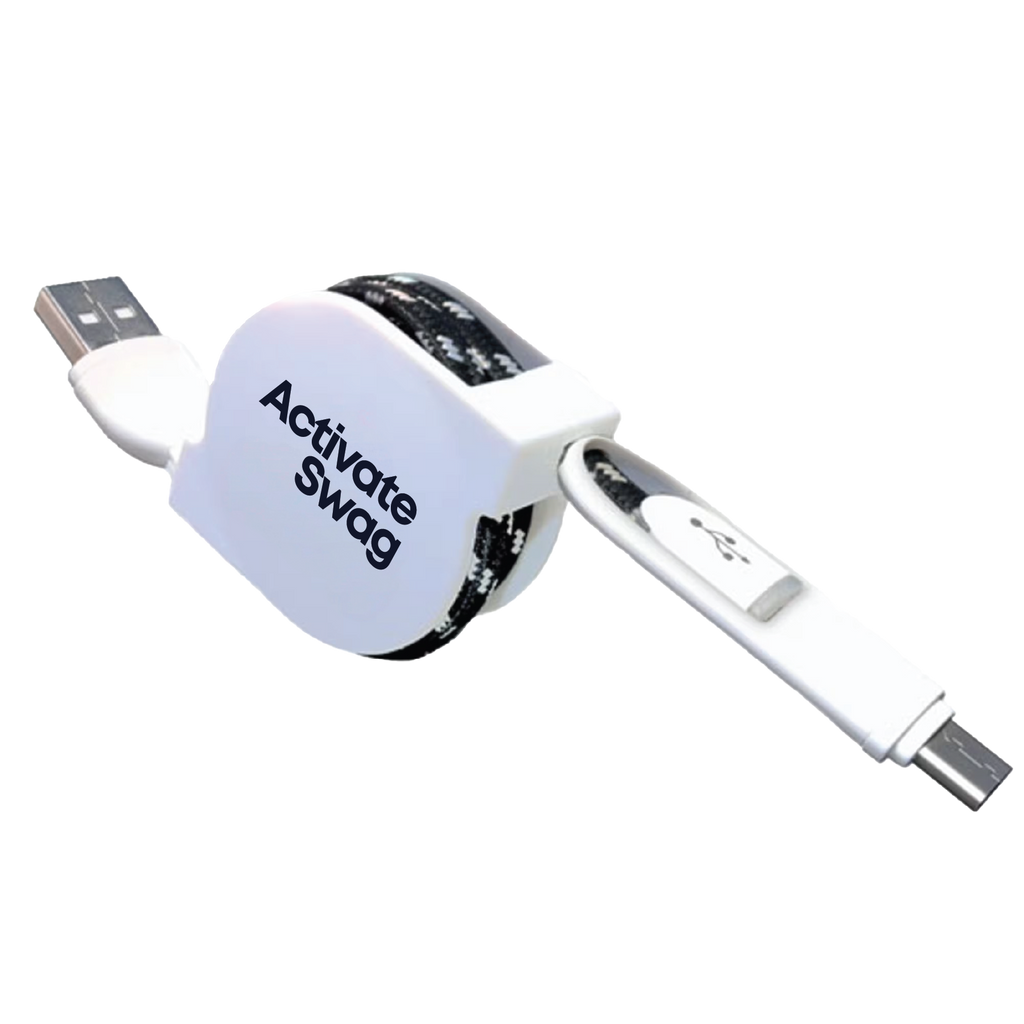 Retract-it Type C LED Lighted 3-in-1 USB Charging Cable – Activate Swag