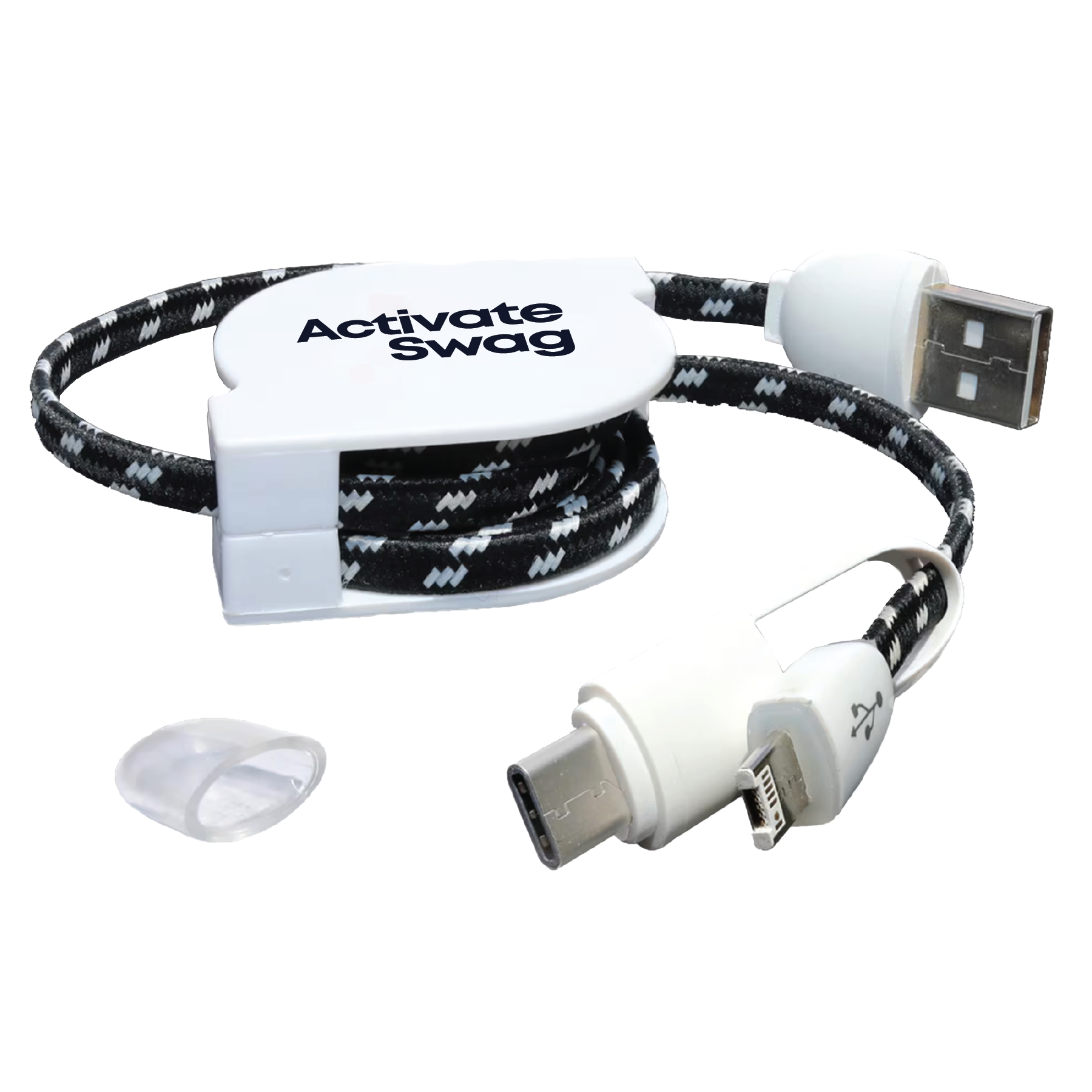 Retract-it Type C LED Lighted 3-in-1 USB Charging Cable – Activate Swag