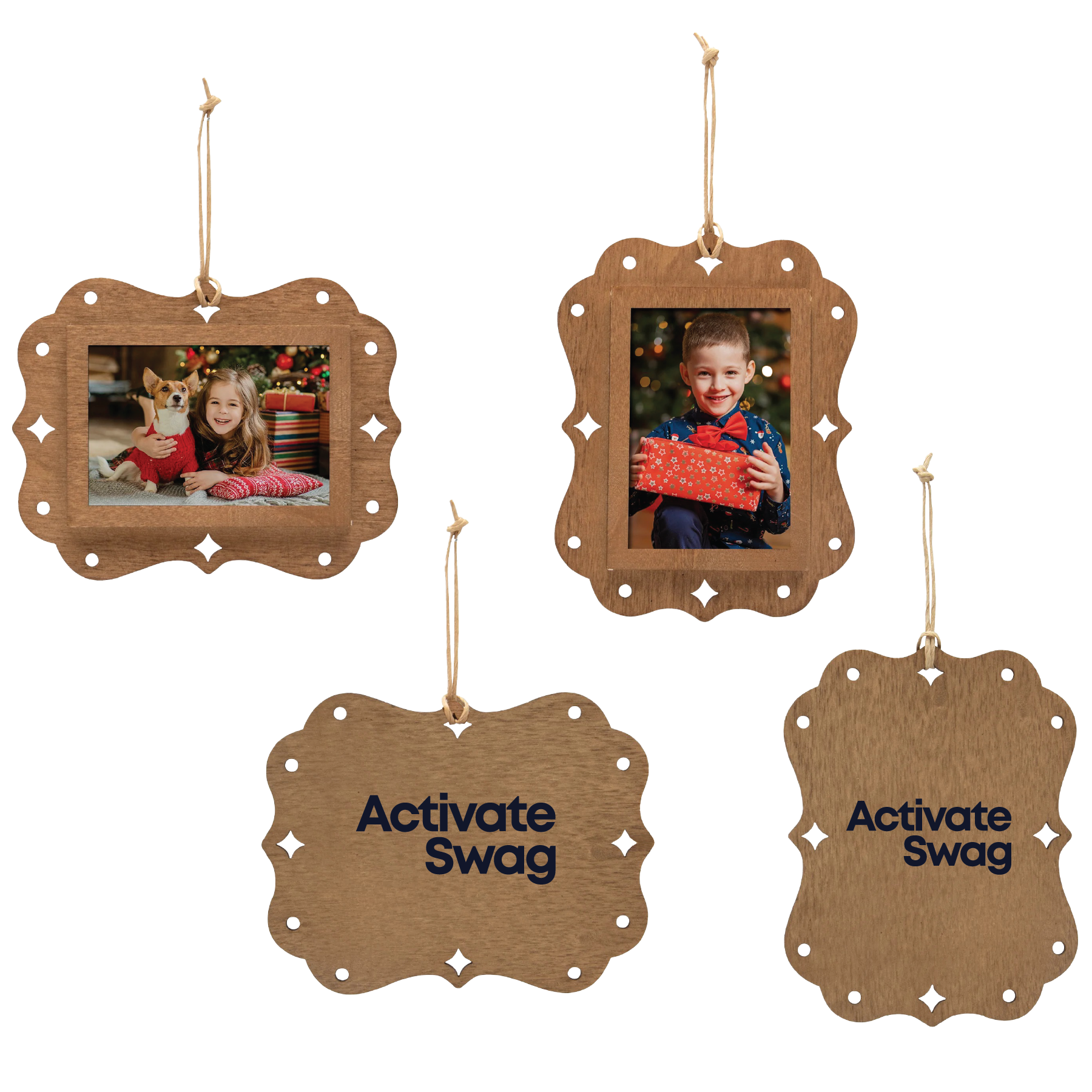 Wood Frame Photo Ornament
