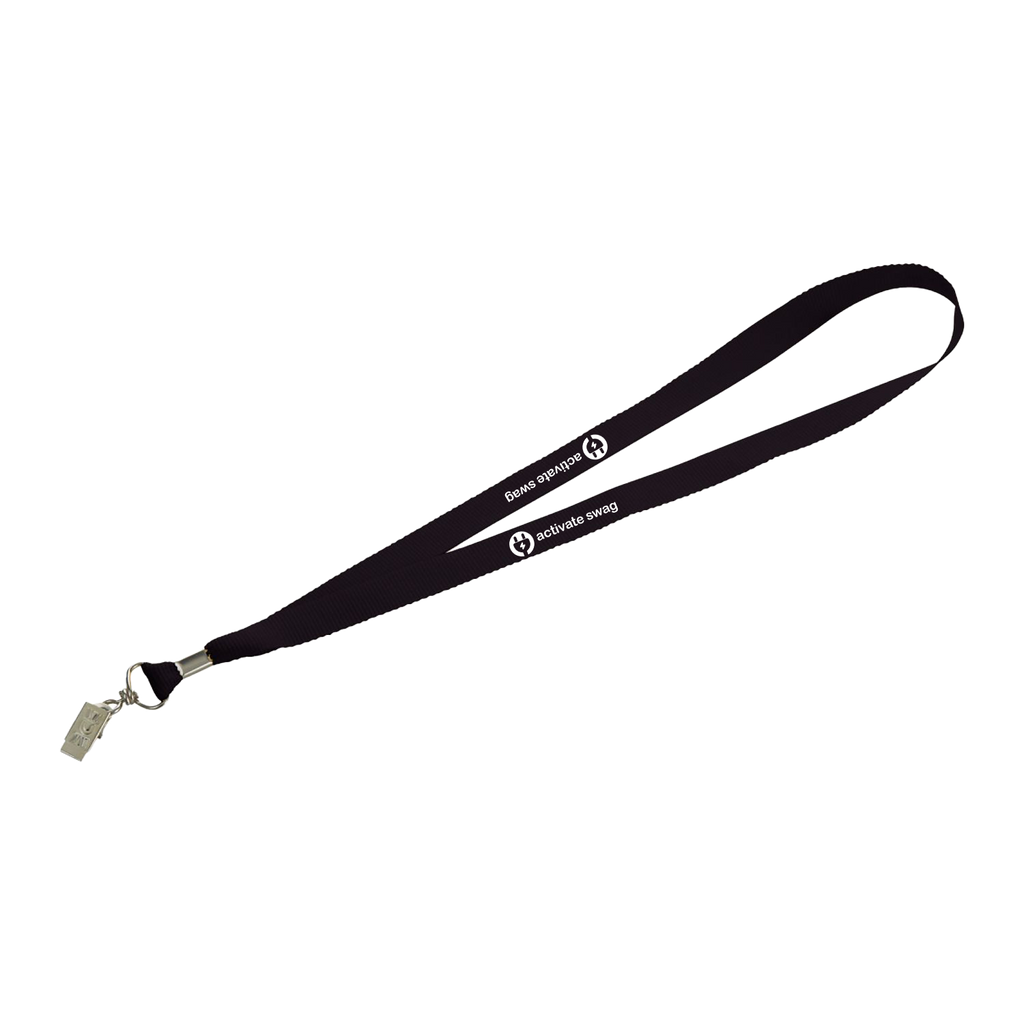 thumbnail image 2 of 10 Pack Double End 1/2" Wide Neck Lanyards With Bulldog Clip – High Quality, Black – OnDepot 2 of 5